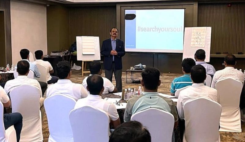 When the slide on the screen said “#searchyoursoul” …. the Room Leaned In